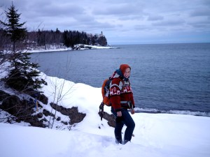 Katie Hikes Lake Superior